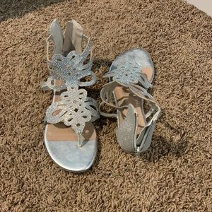 Sparkly silver shoes